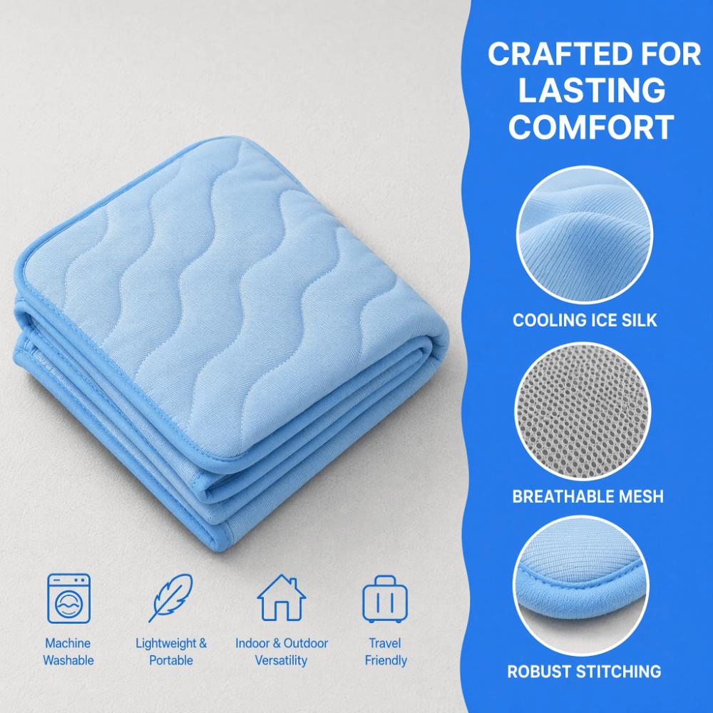 Breathable Pet Cooling Mat Washable Ice Pad Blankets Durable Pet Pad  Pet Supply