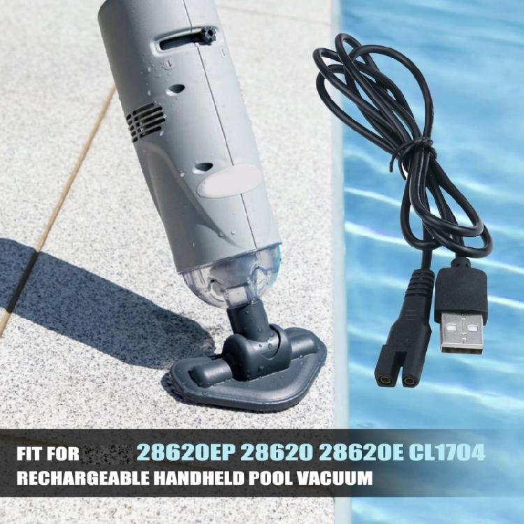 Flexible Charging Cable For 28620E Handheld Pool Vacuum 80CM 5V 2A USB Power Cord Replacement