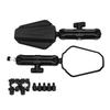 Moped Dirt Bike Motorcycle Rear View Reflectors Set with Handlebar Mount Clamps with Adjustable Clamp for Riders 1 Pair