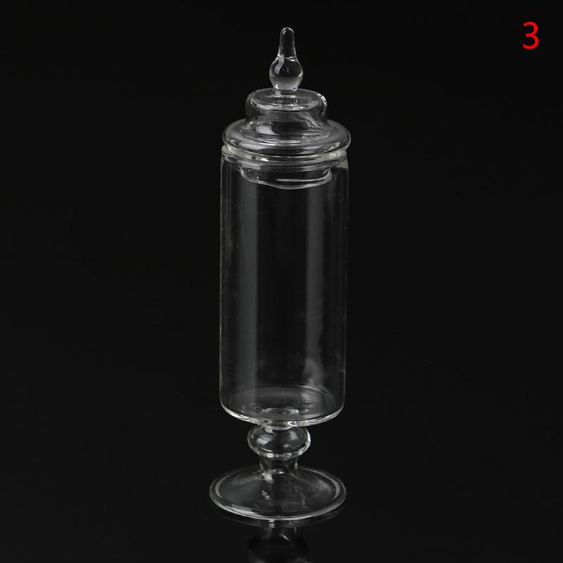 Kitchen Home Decor 1/12 Doll House Miniature Glass Jar Candy Jar