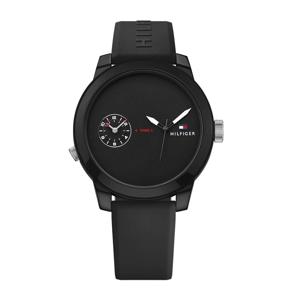 1791326 Tommy Hilfiger Cool Sport Black Men s Analog Casual Quartz Watch, Ships Internationally.
