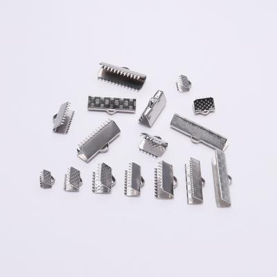 Stainless Steel Crimp End Beads Buckle Tips Clasp Cord Flat Cover Clasps For Jewelry Making Findings Diy Bracelet Connectors