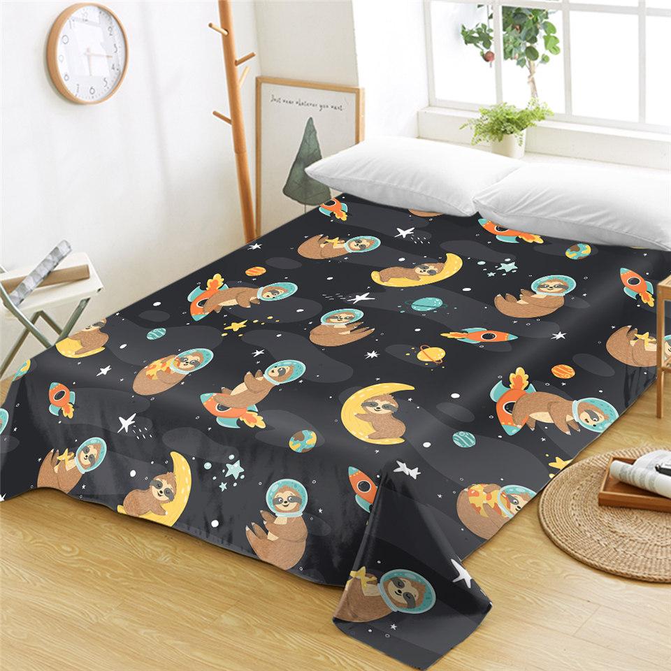 Rosa Flamingos Spannbettlaken 3D Tier Bettlaken Wildtier Bettwäsche King Queen Size Polyester Bettlaken Aquarell Bettdecke