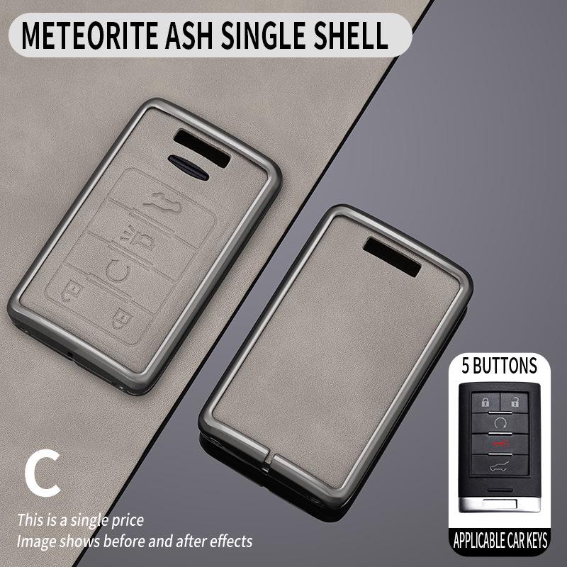 Compatible Cadillac Key Cover for SRX, XTS, SLS, Seville, CTS - Enhanced Shell with Buckle