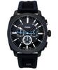 Maschine Chronograph Silikonarmband Schwarzes Zifferblatt Quarz FS6099 Herrenuhr