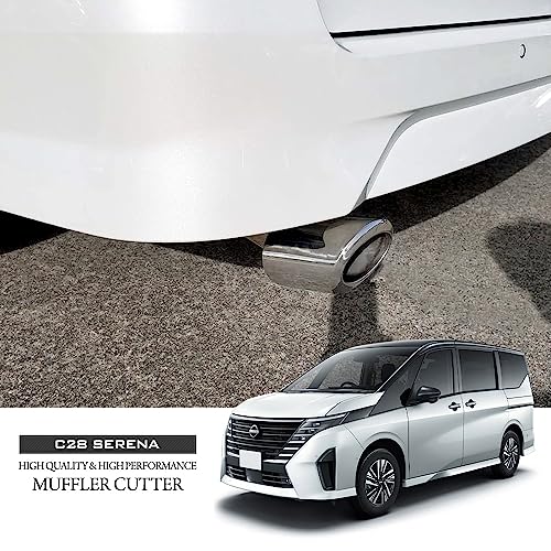YOURS: Serena C28 Compatible Muffler Cutter 1PCS SERENA Fall Prevention Stainless Steel Plated Custom Parts Accessories Dress Up Nissan NISSAN Y504-02