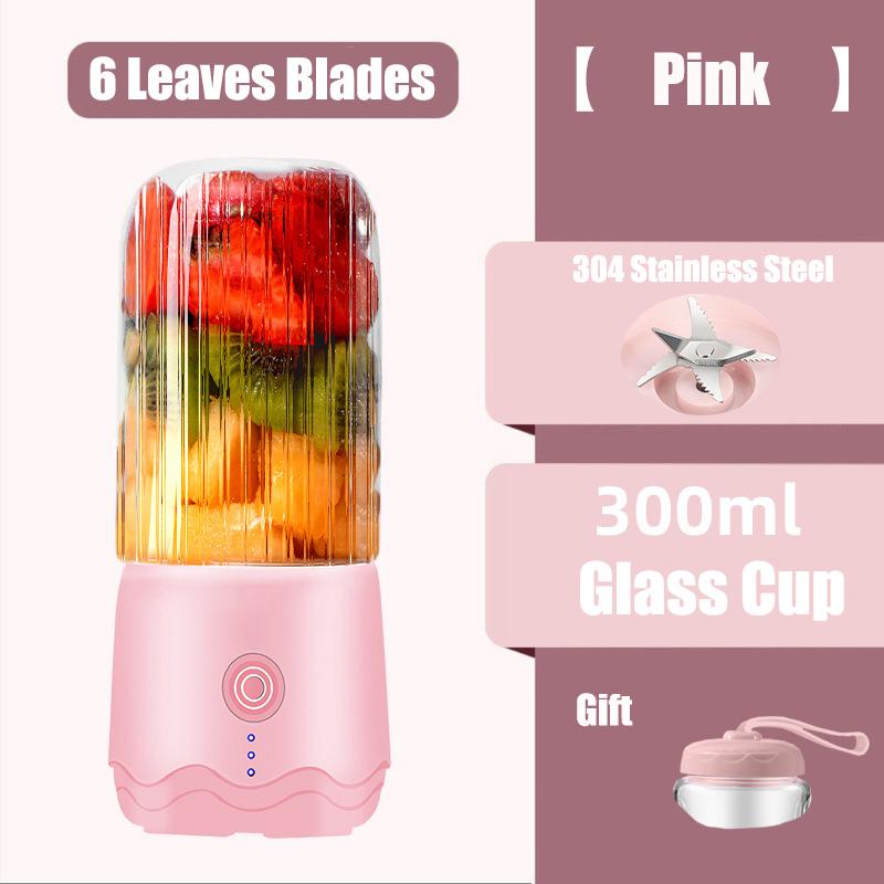 Mini 300ml Fruit Juicer One Button USB Rechargeable Juice Cup Student Sports Portable Blender