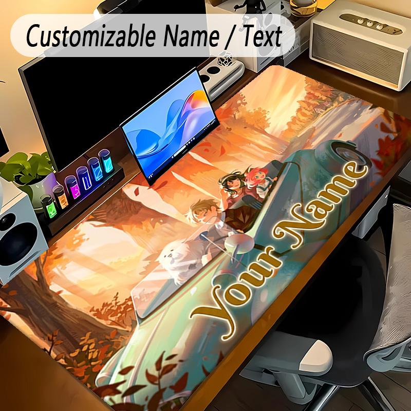 Large Mouse PadSpy × Family Custom Name Text Personalized Desk Mat Non Slip Gaming Pad