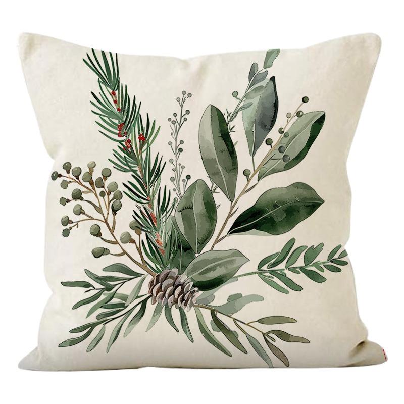 

Botanical Art Print Home Decor Pillowcase Bedroom Living Room Sofa Decoration Polyester Cushion Cover with Zipper 45x45cm