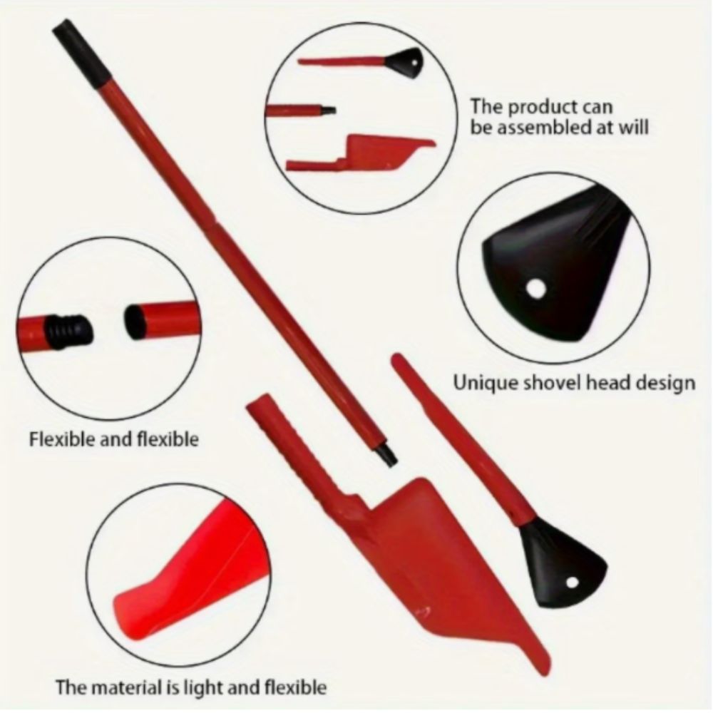 5pcs Plastic Handle Retractable Drain Gutter Scoop Portable Easy To Use Gutter Cleaning Tool Sturdy Multifunctional