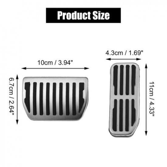 2pcs Brake and Gas Accelerator Pedal Covers Anti-Slip for Jaguar XF 2016-