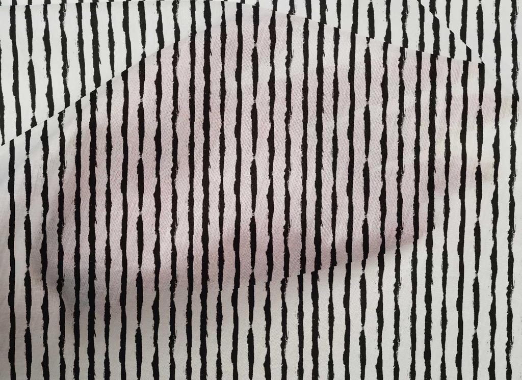 oneOone Cotton Cambric White Fabric Stripes Sewing Craft Projects Fabric Prints By Yard 42 Inch