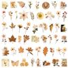 10/30/50pcs Retro Dried Flower Leaf Stickers Transparent Aesthetic Decals DIY Guitar Notebook Phone Case Waterproof Sticker