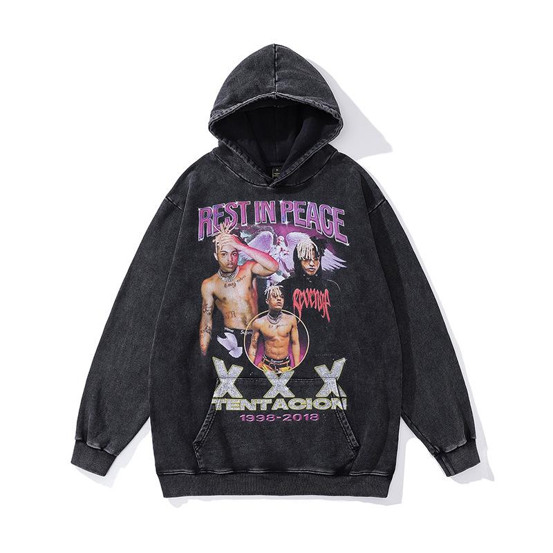 American Street Trendy Brand Y2K Cartoon Print Hoodie Men'S And Women'S Oversize Vintage Style Hoodie