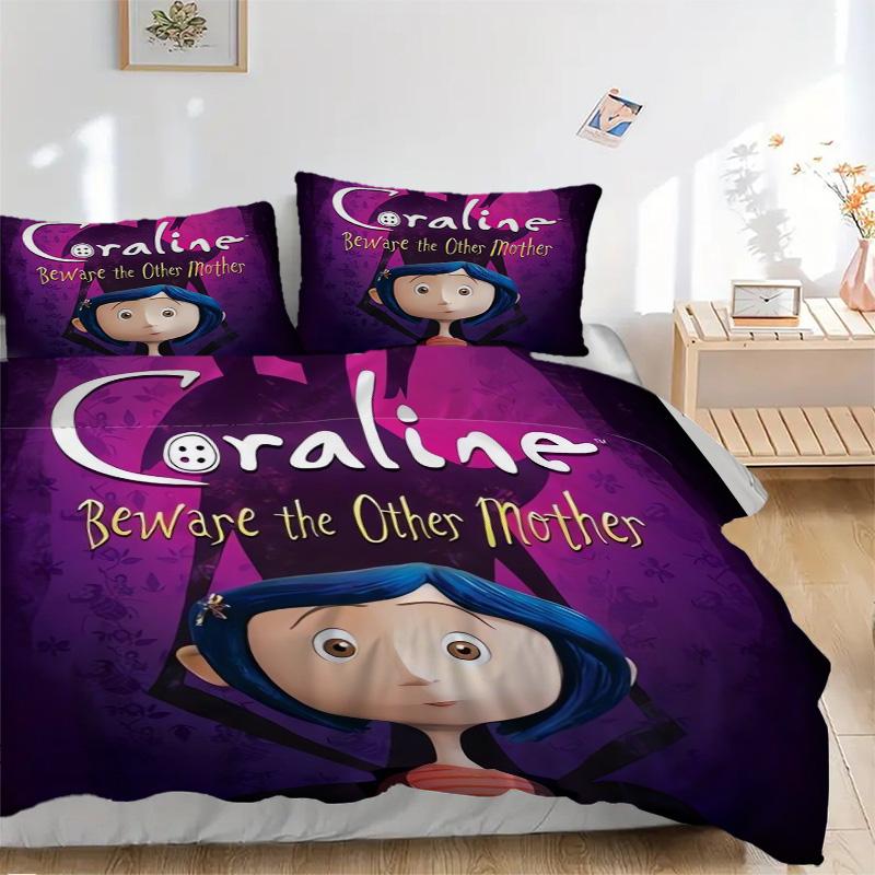 Coraline Other Mother Print 3Pcs Bedding Setduvet Cover With 2 Bedropillowcase Home Birthday Gift