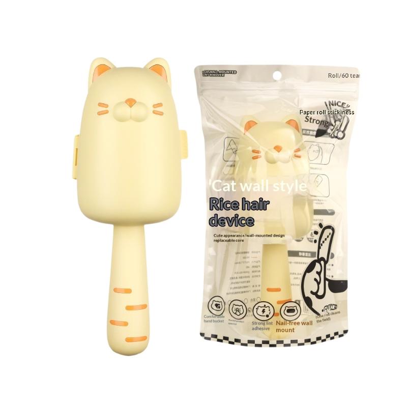 /Cute Cat Shape Hair Remover Roller Tearable Adhesive Paper Dust Removal Roller For Clothes Pets Home Sticky Hair Cleaning Brush