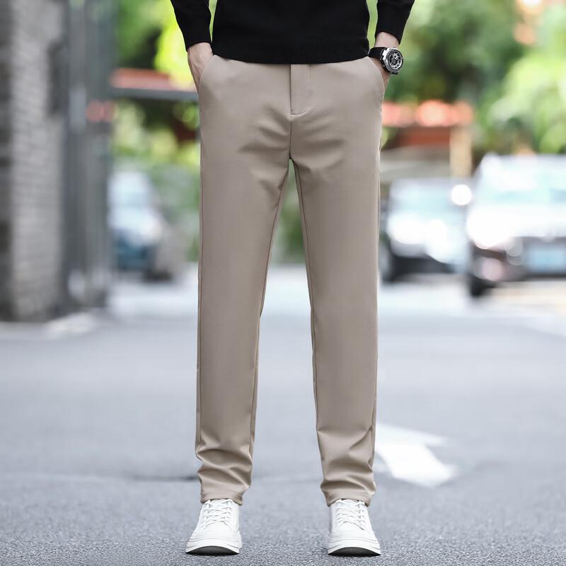 Jeep Men's Business Casual Straight-Leg Trousers