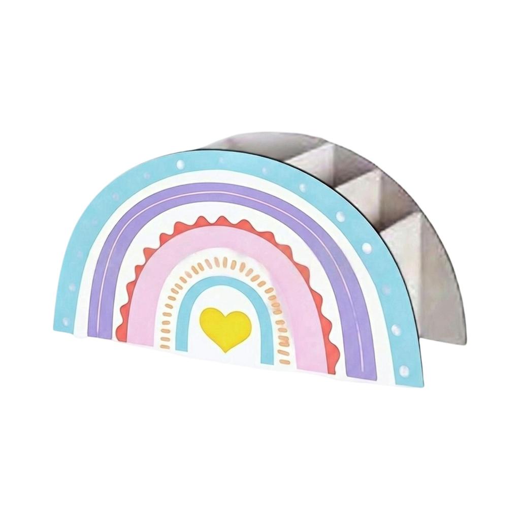 Wooden Storage Box Desk Decoration Pen Holder