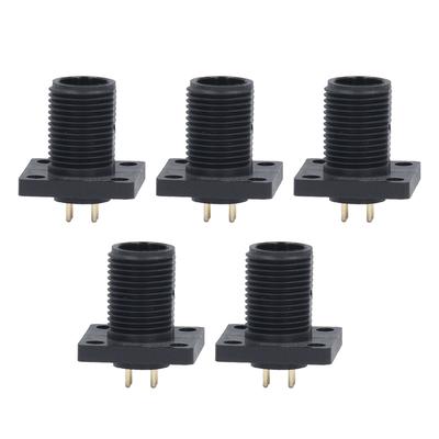 Pin Tipi Havacılık Fişi 4 Pinli Dişli Kare Şekilli IP67 PCB Panel Havacılık Kablo Konnektör Fişi