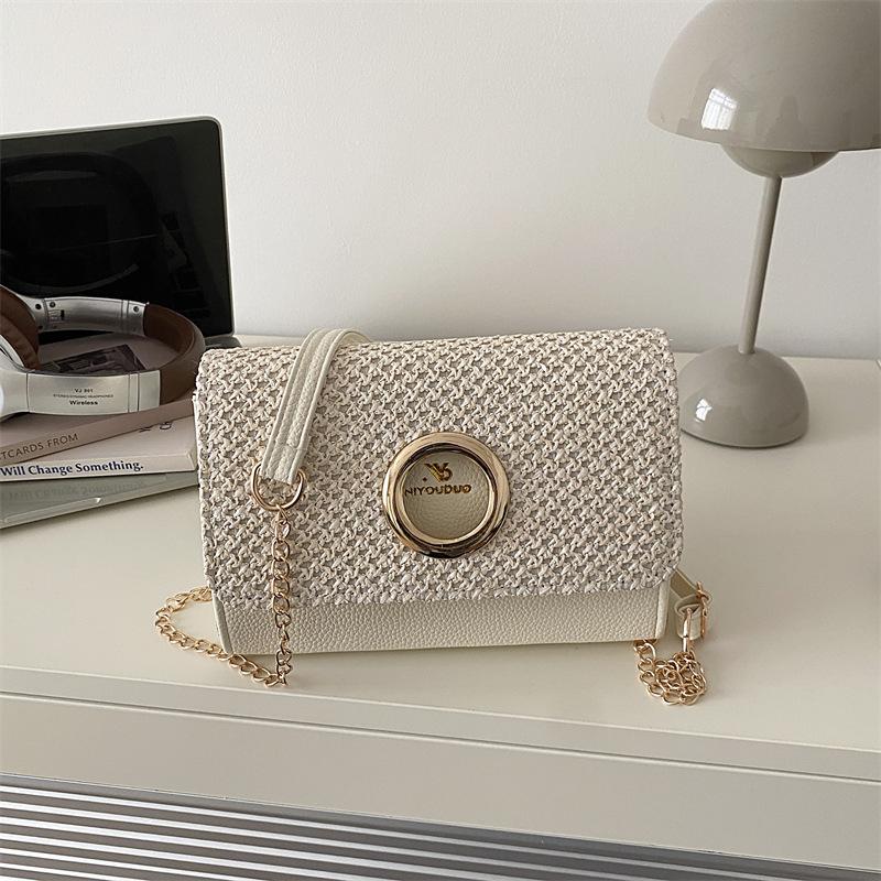 Borsa a Spalla Trendy con Texture Personalizzata per Donna, Piccola Borsa Quadrata