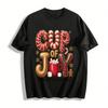 Cup Of Joy Christmas Themed Graphic Casual Top Pure Cotton T-shirt