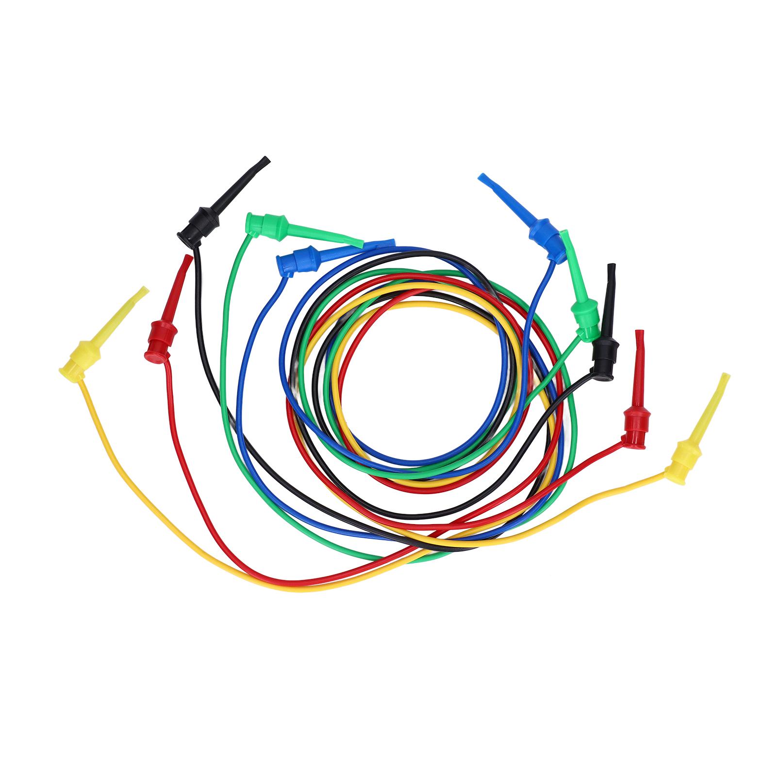 

5Pcs Hook Clip Test Dual Ended Testing Cable Wire Line Set Kit for Maintenance