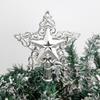 Silver 22cm Impressive Star Tree Topper Creative Hollow Plastic Christmas Decor Item