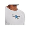 Under Armour Cartoon Letter Print Crew Neck Sports Short Sleeve T-Shirt Men Tops Gray 1374009-014