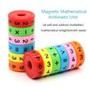Brinquedo Tesseract de matemática magnética criativa para crianças, brinquedo de inteligência aritmética para educação infantil, adicionar, subtrair, multiplicar e dividir
