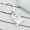 Cartoon Bear Stainless Steel Keychain Cute Minimalist Design Fashion INS Style Pendant Practical Daily Bag Charm