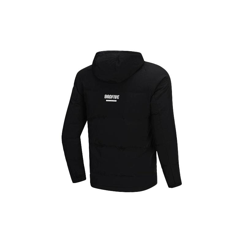 Li Ning Sports Warm Hooded Down Jacket Winter Men Jacket Standard-Black AYMP049-2