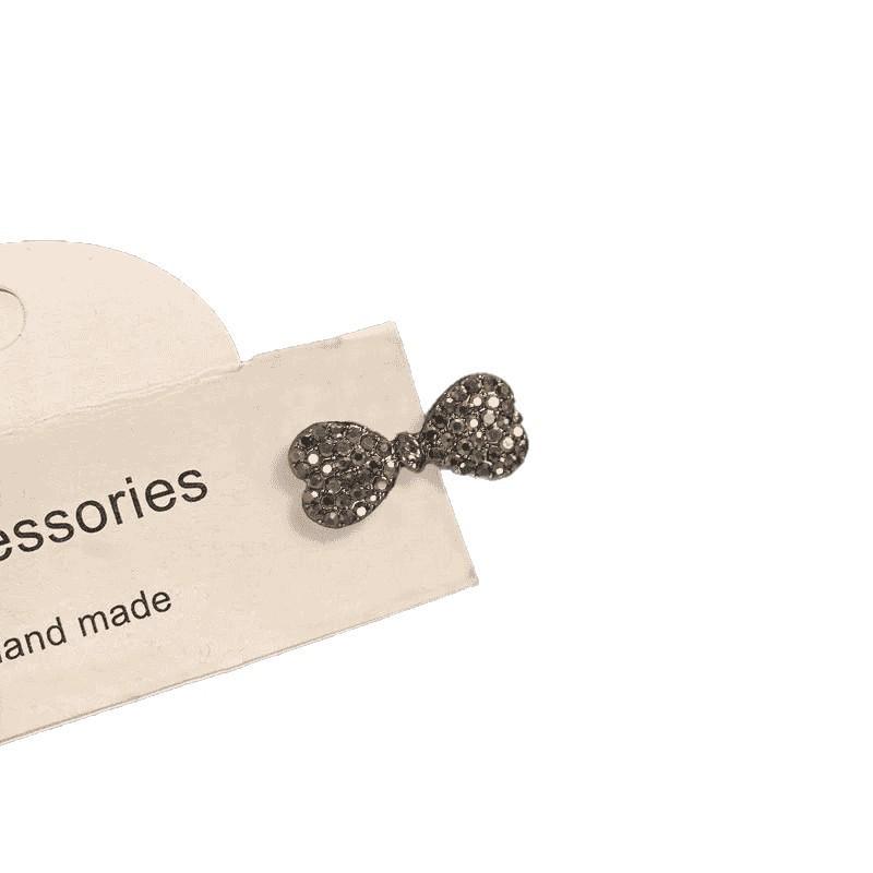 Elegant Rhinestone Bow Hair Clip for Women - Mini Alligator Side Bangs Accessory