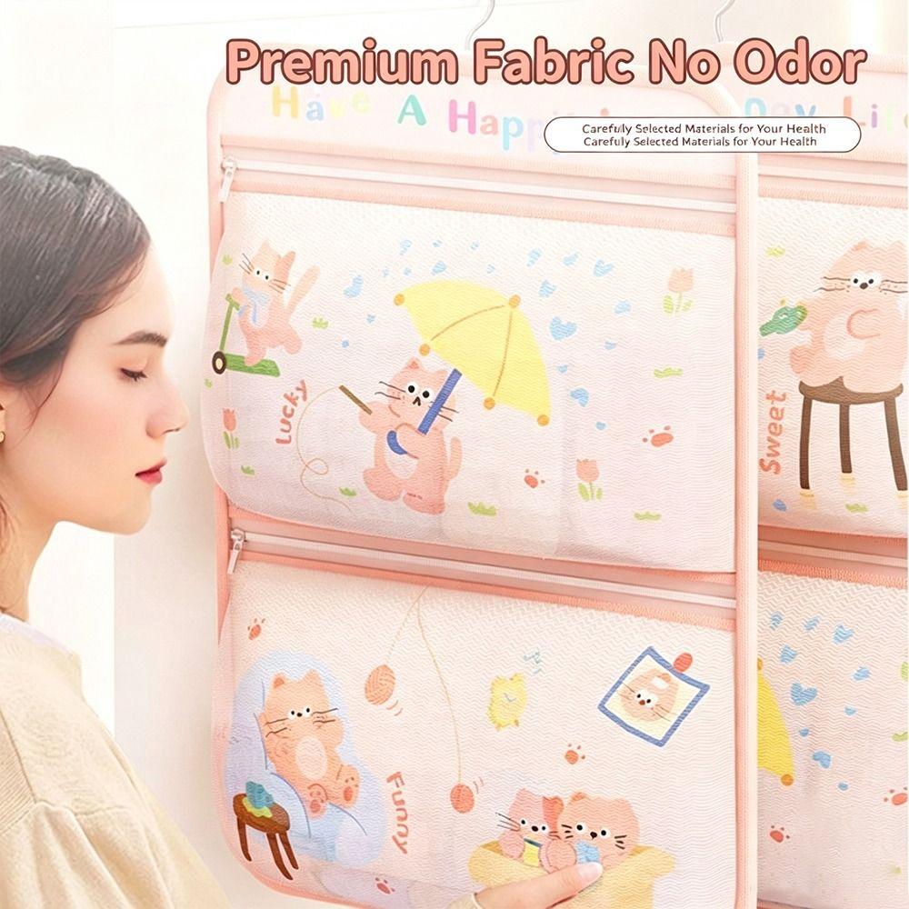 Multi-Layer Hanging Storage Bag Mesh Pockets Underwear Organizer Household Organization