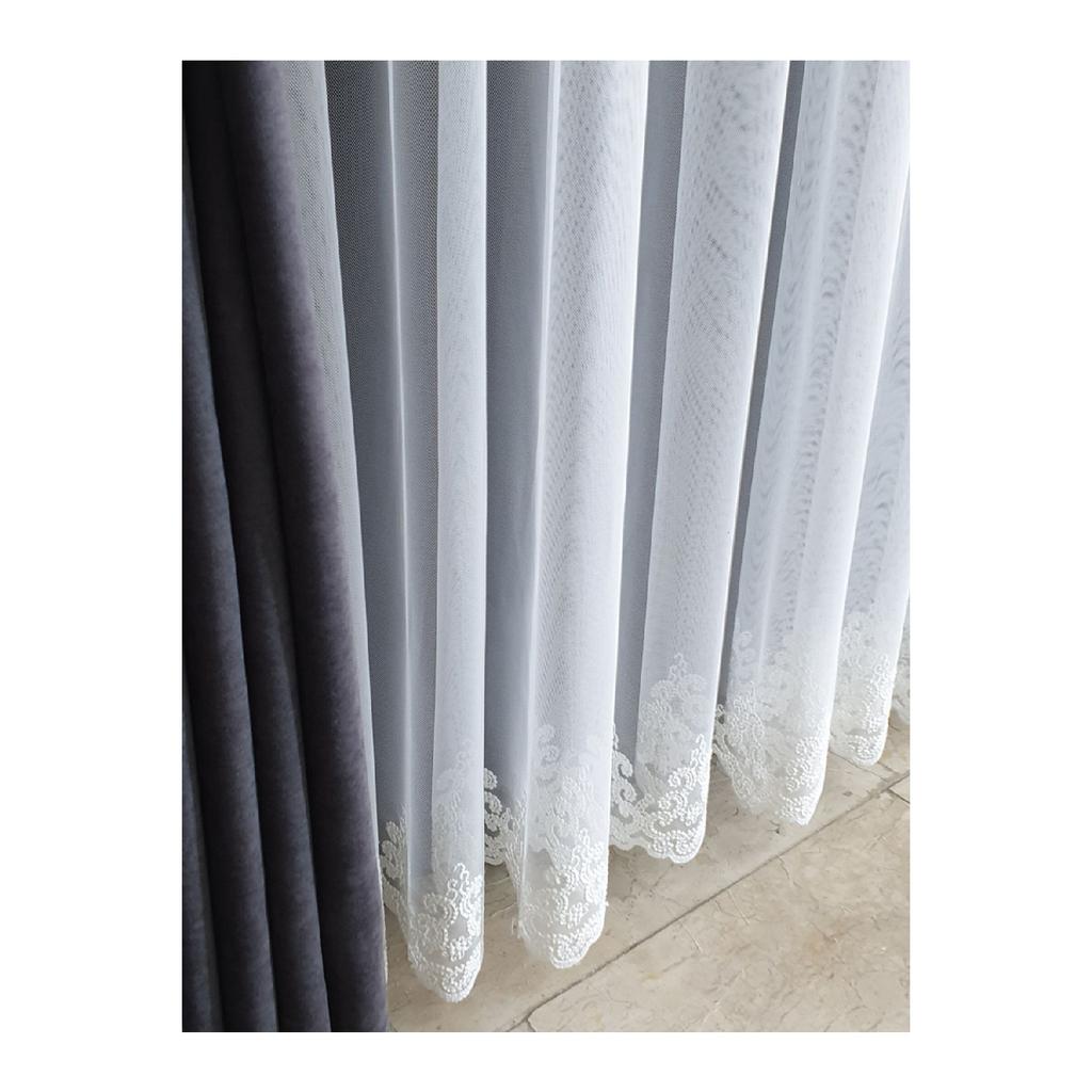 Luxury Greek Skirt Tulle Curtain Crown Patterned 1.sik Pleat 1e3