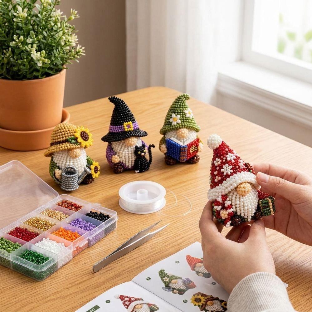 Lernspielzeug Handgemachtes Perlenkunst-Set Perlenpuppen-Herstellungszubehör Party Geburtstagsgeschenk