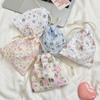 1PCS Embossed Cartoon Drawstring Cosmetic Bag Cute Portable Cosmetic Storage Pouch Organizer Bag for Makeup & Accessories