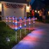 Outdoor Solar Pathway Light Dusk To Dawn Waterproof 8-Effect Solar Flag Lights for Yard Patio Driveway Backyard Homeowners