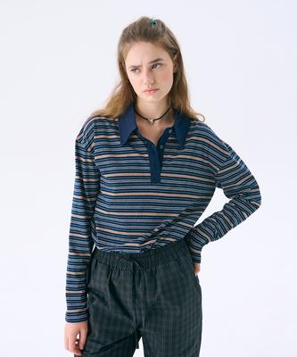 JUNEJUNE SPACE Regular Fit Rugby T_Navy