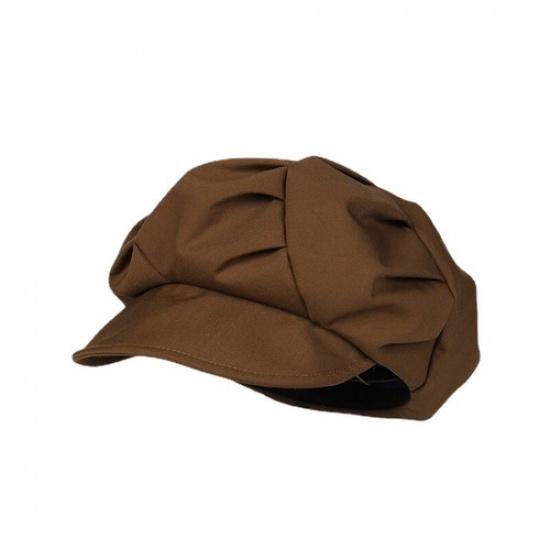 Women Retro Newsboy Hat Cap Baker Boy Beret Cabbie Folding Cotton Summer Hat