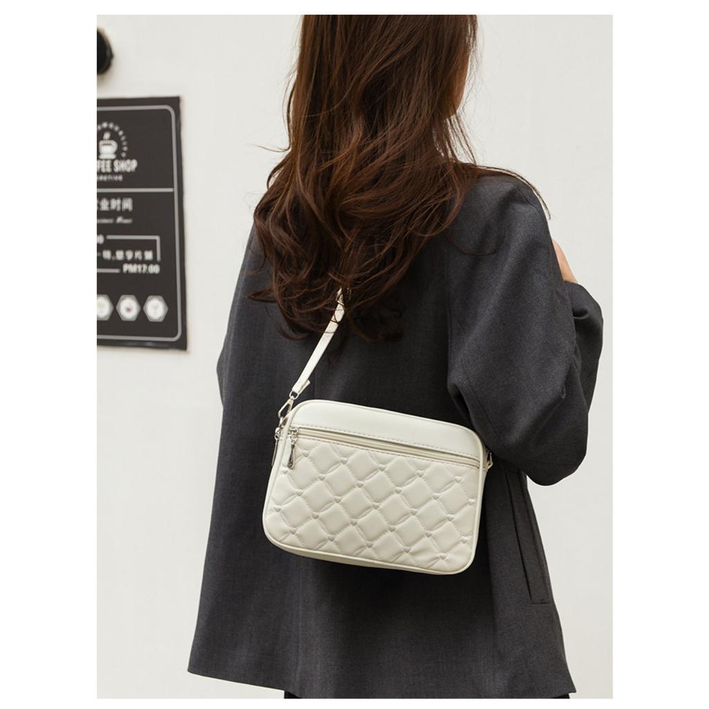 Ladies, Crossbody Bag, Multi-layer Bag, Embroidered Bag, Diamond Patterned Bag, Shoulder Bag, Women's Bag