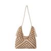 New literary and artistic fan crochet bag fashion seaside vacation beach bag shoulder underarm bag women's bag