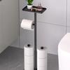 Rust-proof Toilet Brush And Paper Stand With Toilet Brush Vertical Paper Storage Rack  Bathroom Use
