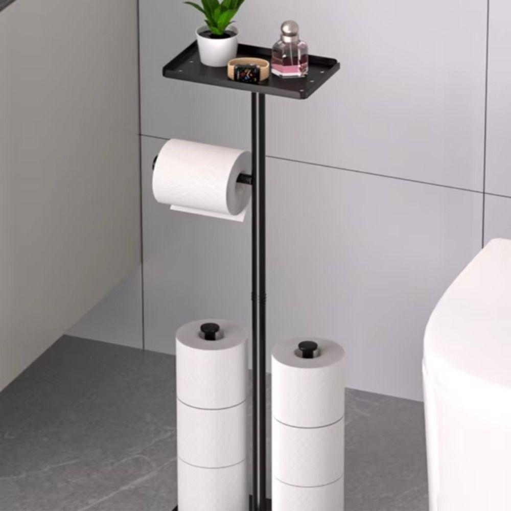 Rust-proof Toilet Brush And Paper Stand With Toilet Brush Vertical Paper Storage Rack  Bathroom Use