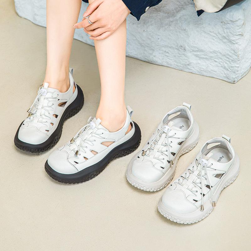 Augustine Hollow Dad Shoes Women's Spring and Autumn 2025 New Thick-soled Casual Roman Sports Shoes Little White Shoes