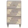 Sideboard Gray and Gold 40 x 33 x 75 cm Solid Mango Wood