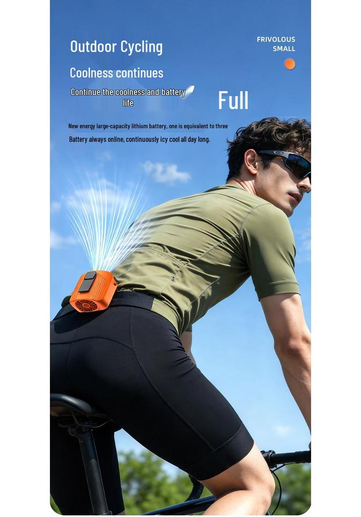 Portable High-Speed Waist & Neck Cooling Fan with Digital Display