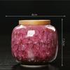 Ceramic Jar Tea Storage Box with Wooden Home Moisture-proof Sealed Candy Jar Storage Bottle Storage Organizer Sealed Tank New