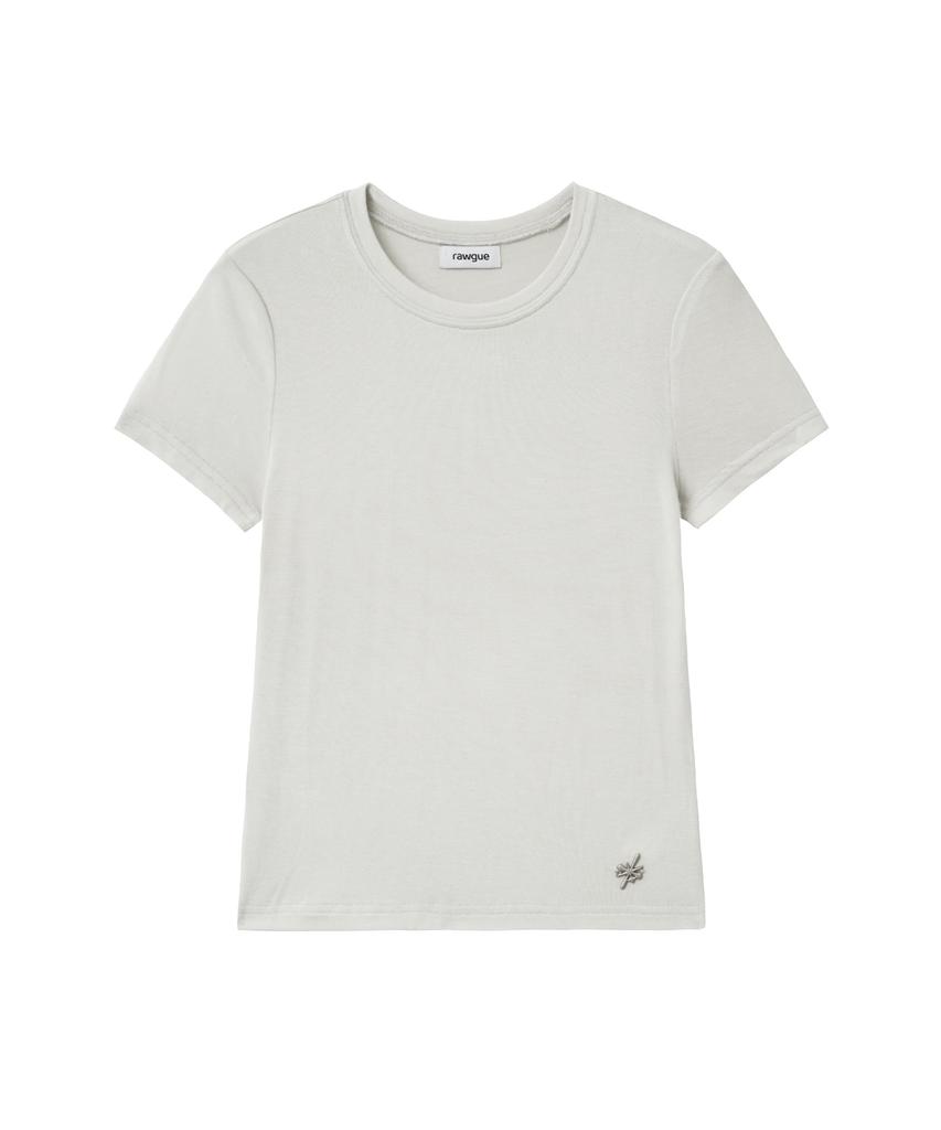 Lougeu Chiffon Layered Set T-Shirt_Gray