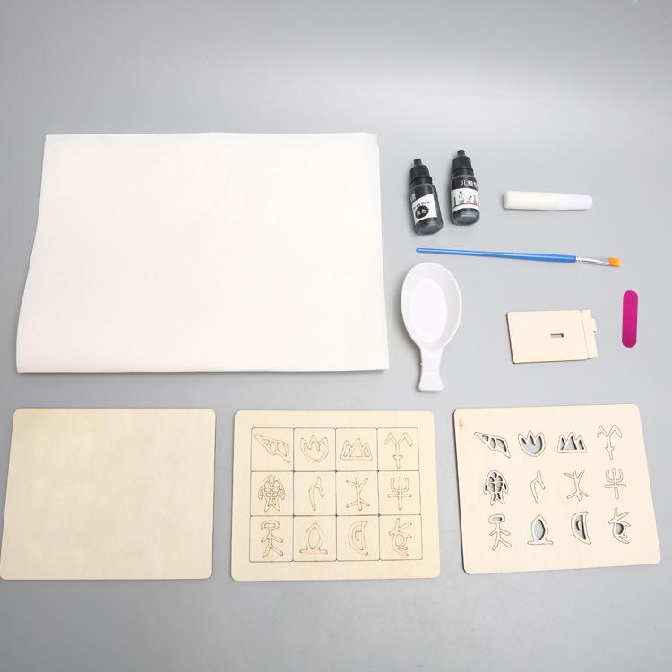 

Diy Movable Type Printing Manual Work Tools Suit Creative Technology Making Scientific Experiment Toy Material Package древесина/белый