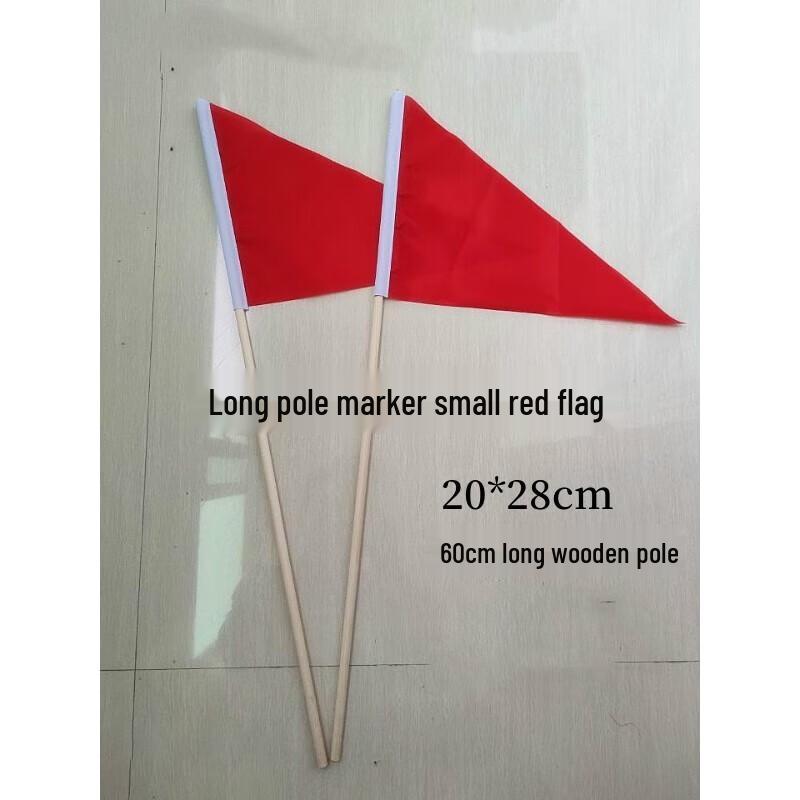 JunSui 60CM Long Pole Triangular Marking Flag